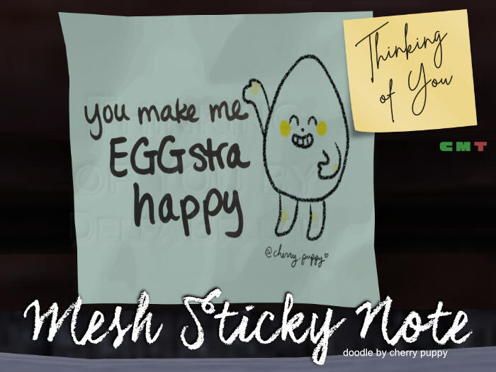 Thinking of You - YOU MAKE ME EGGSTRA HAPPY - Thinking of You Sticky Note